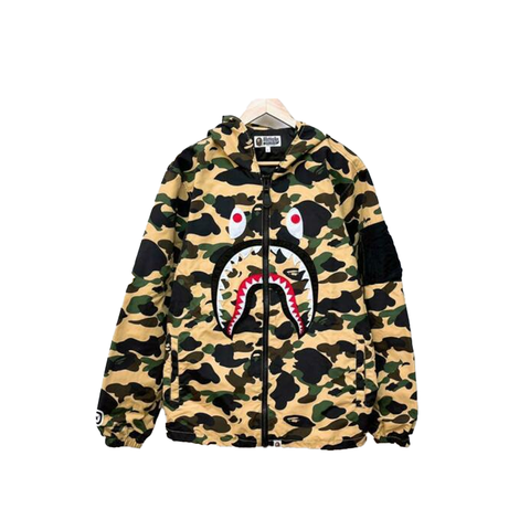 BAPE SHARK NYLON JACKET CAMO YELLOW