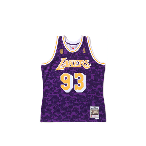 BAPE X MICHELL & NESS LAKERS JERSEY PURPLE