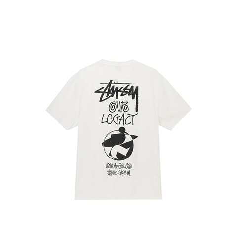 STUSSY BEACH ROOTS PIGMENT DYED TEE WHITE