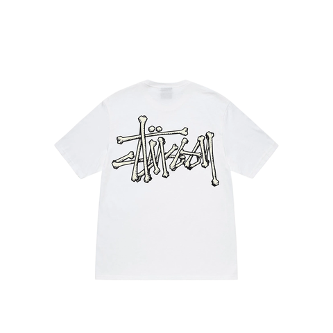 STUSSY BONES STOCK TEE WHITE