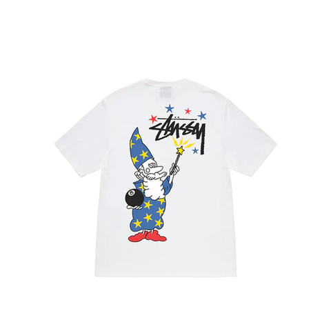 STUSSY WIZARD TEE WHITE