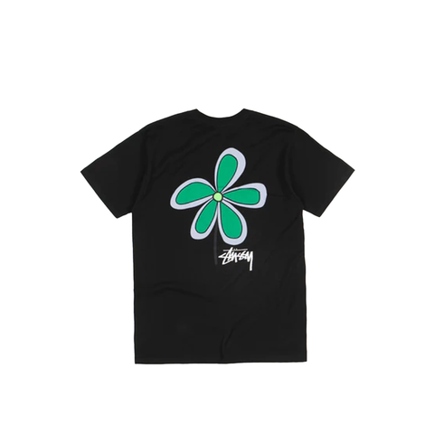 STUSSY FLOWER TEE BLACK