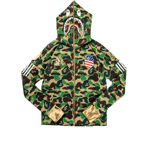 BAPE X ADIDAS SB SHARK HOODIE GREEN