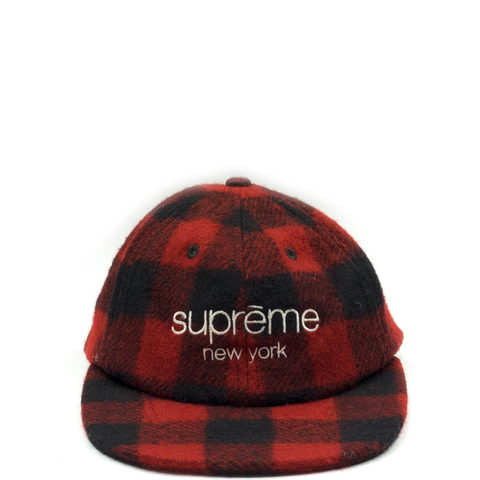 SUPREME BUFFALO PALID CHECKED RED CAMP HAT