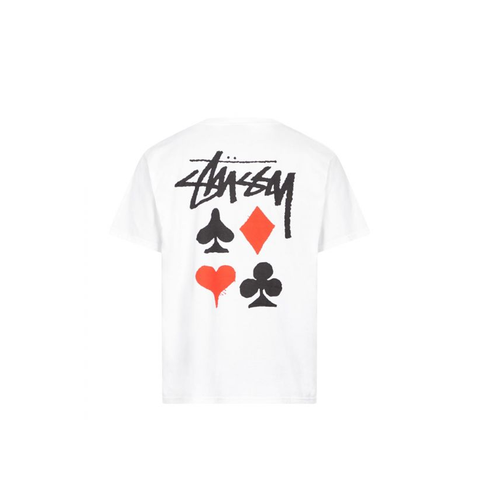 STUSSY 2 DECK WHITE TEE