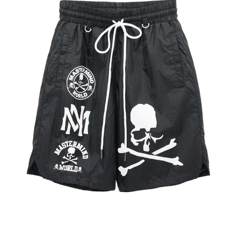 MASTERMIND WORLD X MICHELL & NESS NYLON SHORT BLACK