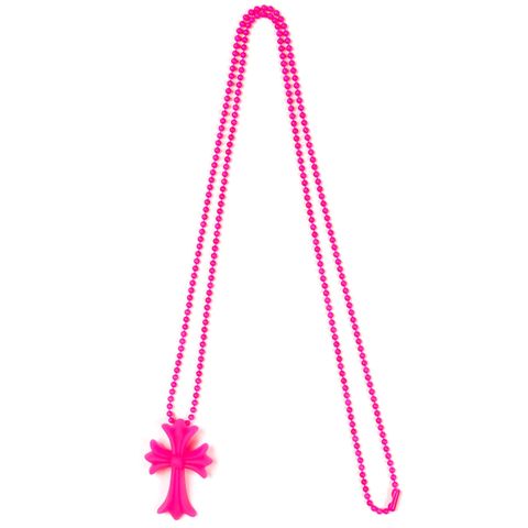 CHROME HEARTS RUBBER NECKLACE PINK