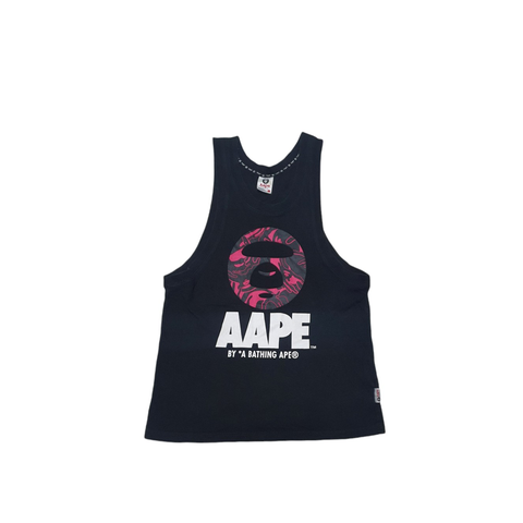 A BATHING APE AAPE SANDO TANK TOP BLACK