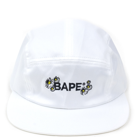 BAPE LADIES FLOWER LOGO JET WHITE CAP