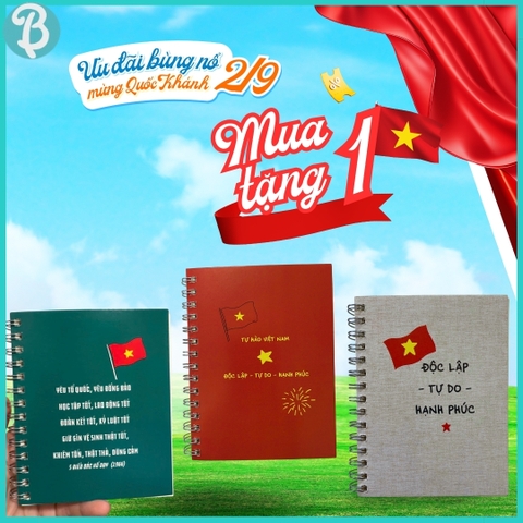 Sổ tay A6 lò xo đồng ruột trơn - Blueangel