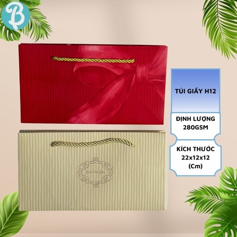 Túi Giấy Có Quai, Qiấy Dày, Cứng Cáp, Sang Trọng, Túi Giấy Đựng Quà Tặng,KT 22x12x12cm - Blueangel