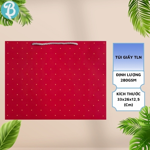 Túi Giấy Đựng Quà Blueangel, Túi Quà Tặng Có Quai Dây Vải Chắc Chắn KT 33X26X12.5cm