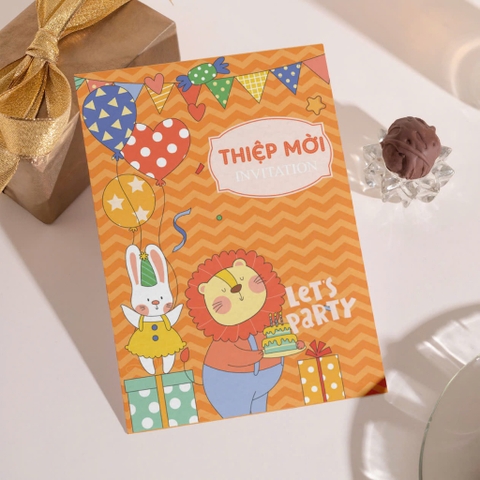 Thiệp Mời Dự Tiệc Sinh Nhật, Tân Gia, Thôi Nôi (5 cái/ bịch) Đa Dạng Mẫu Mã 2025- Blueangel