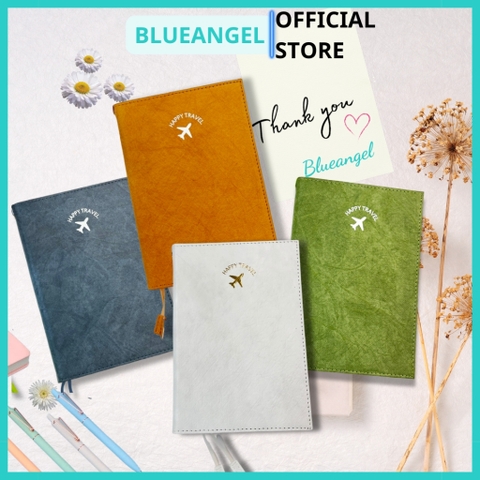 Sổ Tay Ghi Chép Blueangel, Sổ Da Cao Cấp A5 160 trang Cài Bìa Máy Bay Vintage 100gsm - FLY