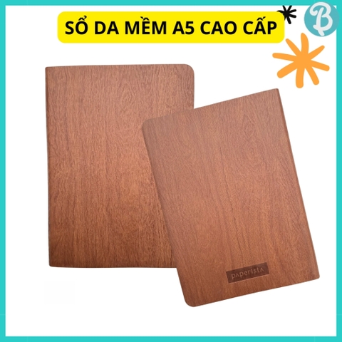 Sổ tay bìa da mềm A5 cao cấp BLUEANGEL 200 trang 100gsm WOL-GM51