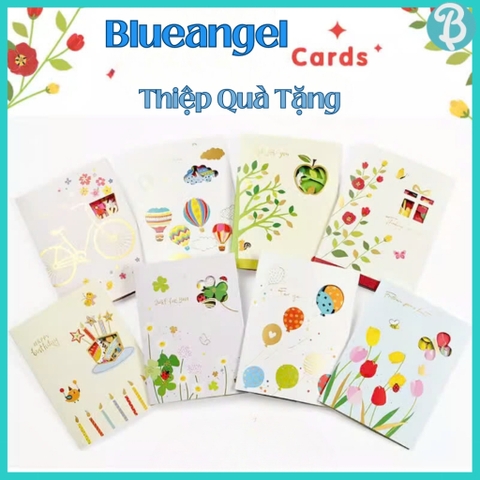 Thiệp quà tặng 3D kèm phong bì, thiệp chúc mừng, thiệp cảm ơn handmade - Blueangel