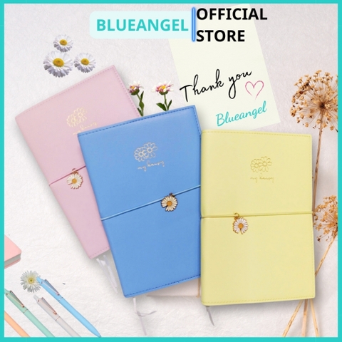 Sổ Tay Bìa Da Mềm Cao Cấp A5 Blueangel 160 Trang 100gsm - Sổ Da Ghi Chép Ruột Chấm Dot