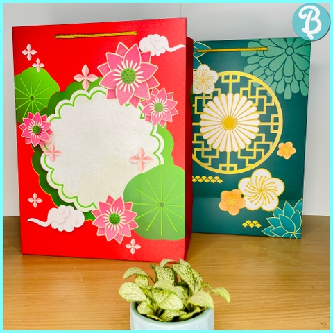 Túi giấy đựng quà tặng XXL cao cấp sang trọng lịch sự (loại dày có cán, 30x40x15cm) - Blueangel