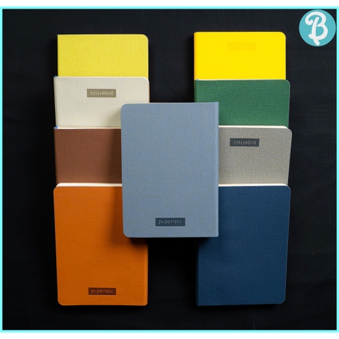 Sổ bìa da A5 vân sần cao cấp MEL-GM4x (9 màu sang trọng, ruột mix kẻ ngang chấm dot) - PAPERISTA