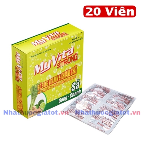 Viên Sủi Myvita Sả Gừng Chanh Hộp 20 Viên