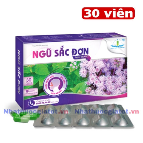Ngũ Sắc Đơn Hỗ Trợ Người Bị Viêm Xoang, Viêm Mũi Mãn Tính - Hộp 30 Viên