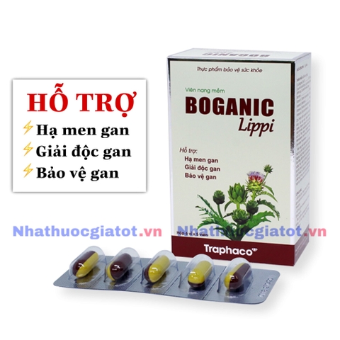 [Hộp 30 Viên] BOGANIC LIPPI TRAPHACO Hỗ trợ hạ men gan, giải độc gan, bảo vệ gan