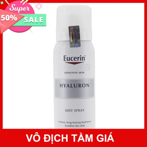 Eucerin Xịt Dưỡng Ẩm Cho Da Nhạy Cảm Hyaluron Mist Spray 50ml & 150ml