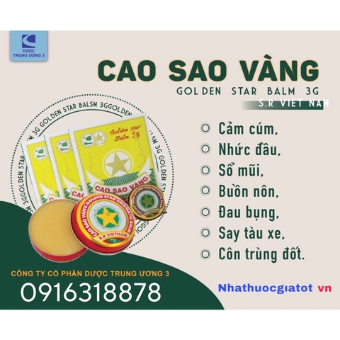 Combo 10 Dầu Cù Là 3g - Cao Sao Vàng TW3