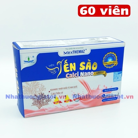 Viên Uống Yến Sào Calci Nano Canest Hộp 60 Viên