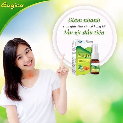 Xịt họng EUGICA Hỗ Trợ Nhuận Phế, Giảm Ho Chai 10ml