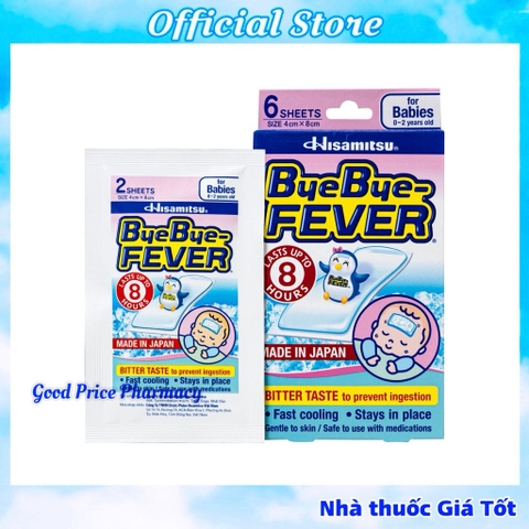 HỘP 6 MIẾNG DÁN HẠ SỐT BYEBYE FEVER 0-2 TUỔI