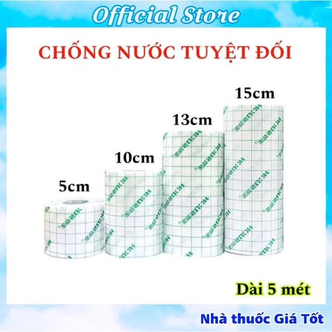 Cuộn Băng Keo Y Tế Trong Suốt Chống Thấm Nước Có Thể Tắm Rửa Được