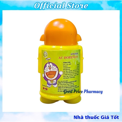 Combo 3 Lọ Viên Ngậm C Doremon AC Á Châu Pharma Lọ 50 Viên