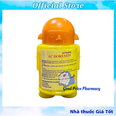 Combo 3 Lọ Viên Ngậm C Doremon AC Á Châu Pharma Lọ 50 Viên
