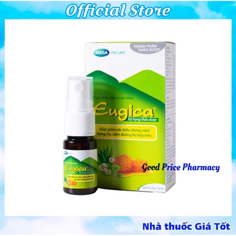 Xịt họng EUGICA Hỗ Trợ Nhuận Phế, Giảm Ho Chai 10ml