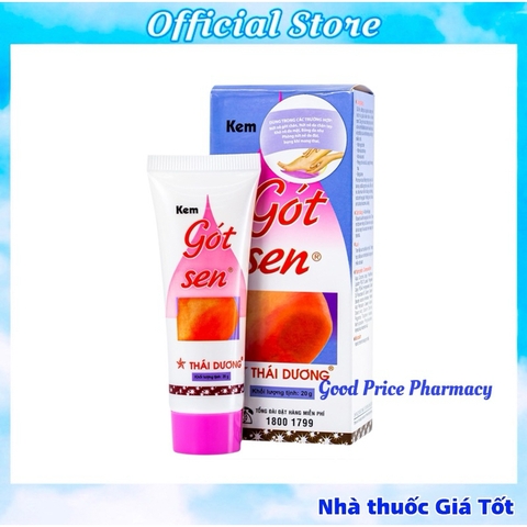 Kem Gót Sen Thái Dương Ngừa nứt nẻ Gót chân Tuýp 20g