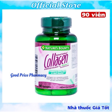 Viên Uống Collagen Nature's Bounty Hỗ Trợ Làm Đẹp Da - Hộp 90 Viên