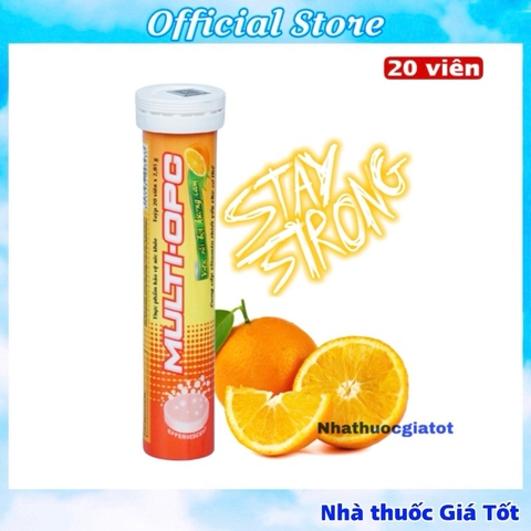 Tuýp 20 Viên Sủi Bổ Sung Vitamin MULTI-OPC Multivitamin Vị Cam Thơm Ngon Dễ Uống