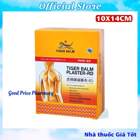 Nguyên Hộp 12 Túi Dán Lớn Tiger Balm Plaster 10x14CM