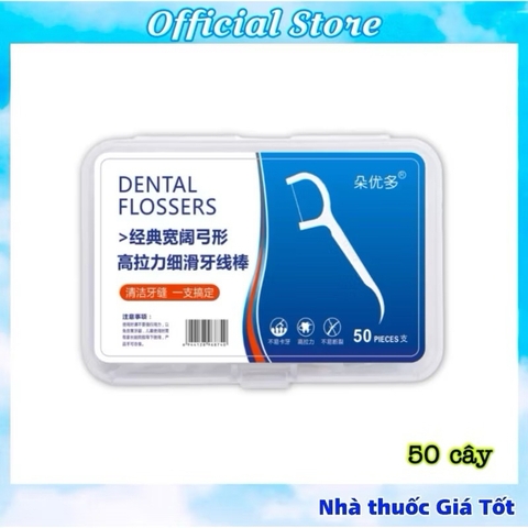 Combo 3 Hộp Tăm Chỉ Xỉa Răng ( Hộp 50 Chiếc)