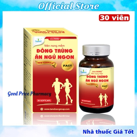 Đông Trùng Ăn Ngủ Ngon Tâm Dược Lọ 30 Viên