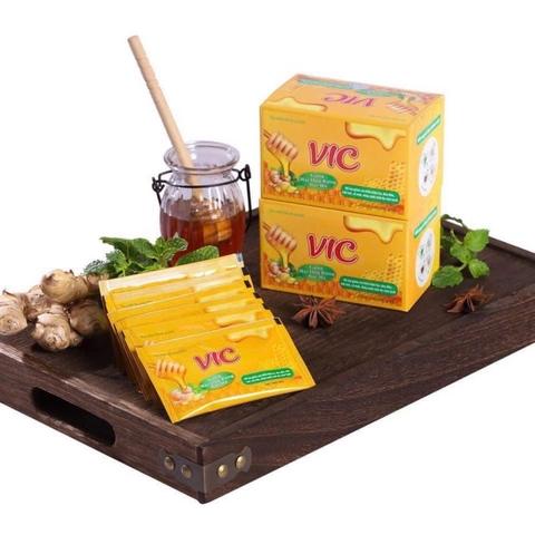 Hộp 12 Gói Siro Ho VIC Hỗ Trợ Giảm Ho, Đau Đầu, Hắt Hơi, Sổ Mũi, Cảm Lạnh