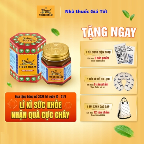 Dầu Cù Là Con Cọp Đỏ TIGER BALM RED OINT Nhập Khẩu Chính Hãng Từ Singapore