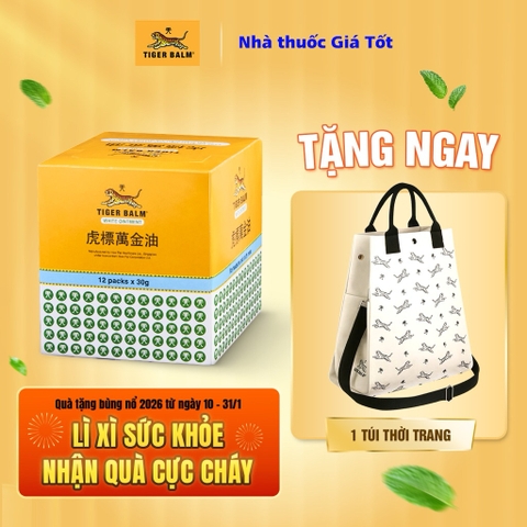 COMBO 12 LỌ CÙ LÀ TIGER BALM TRẮNG (TIGER BALM WHITE OINTMENT)