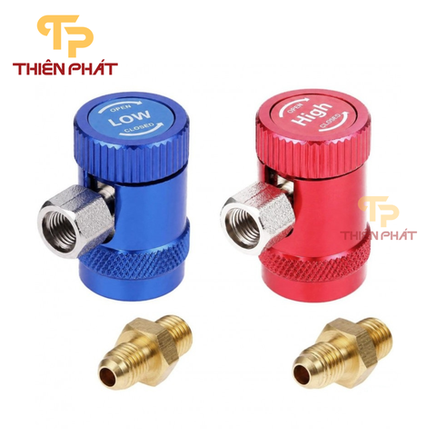 BỘ ĐẦU NỐI NHANH NẠP GAS ĐIỀU HÒA Ô TÔ TP118 - Van đồng hồ nạp ga ,cao áp ,hạ áp