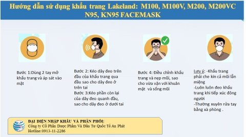 ĐẶC ĐIỂM NỔI BẬT CỦA KHẨU TRANG LAKELAND M100, M100V, M200, M200VC VÀ CÁCH SỬ DỤNG KHẨU TRANG CÓ DÂY ĐEO QUA ĐẦU