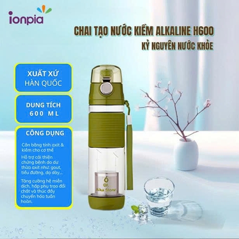 Chai tạo nước ion kiềm ionpia Dr Alkastone H-600