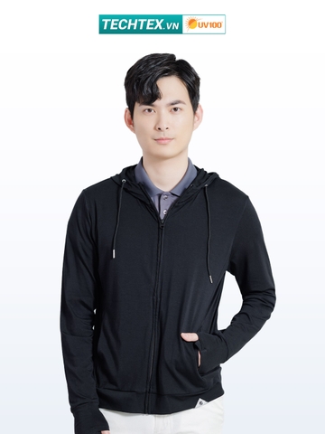 Áo khoác chống nắng nam UV100 Apex-Cool AA24087 vải cotton lụa mịn mát