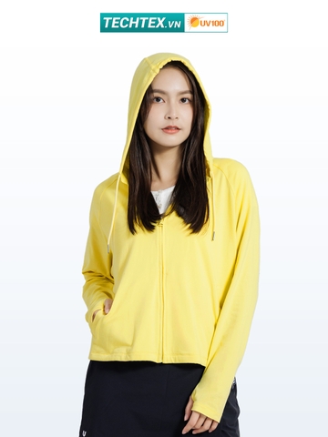 Áo khoác chống nắng nữ UV100 AA24086 cotton lụa thoáng mát