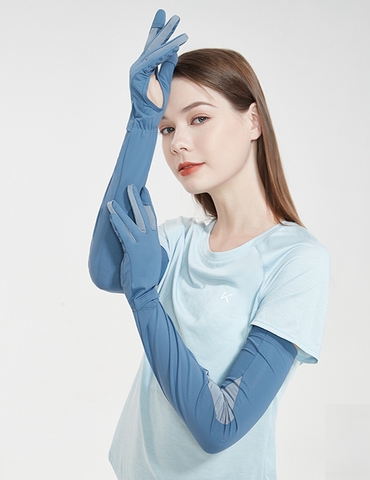 Găng tay chống nắng dài hở lòng bàn tay UV100 Apex-Cool KA23340